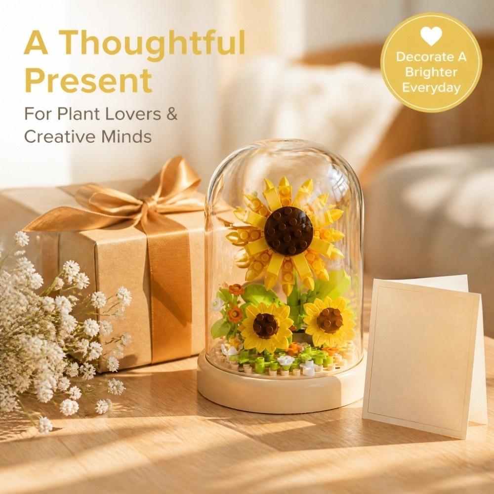 Potted Plant Building Blocks Model DIY Eternal Flower Bouquet Flower Bouquet Building Set Birthday