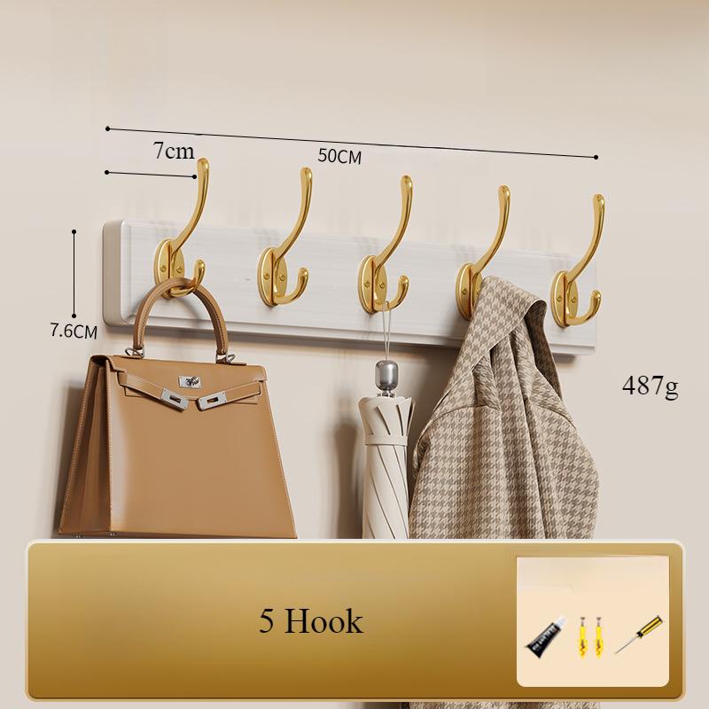 Rustic Wall Mounted Coat Rack, Pine Solid Wood Metal Hook Hanger for Hanging Clothes Robes Towels Coats,Wooden Heavy Duty Coat Rack for Wall