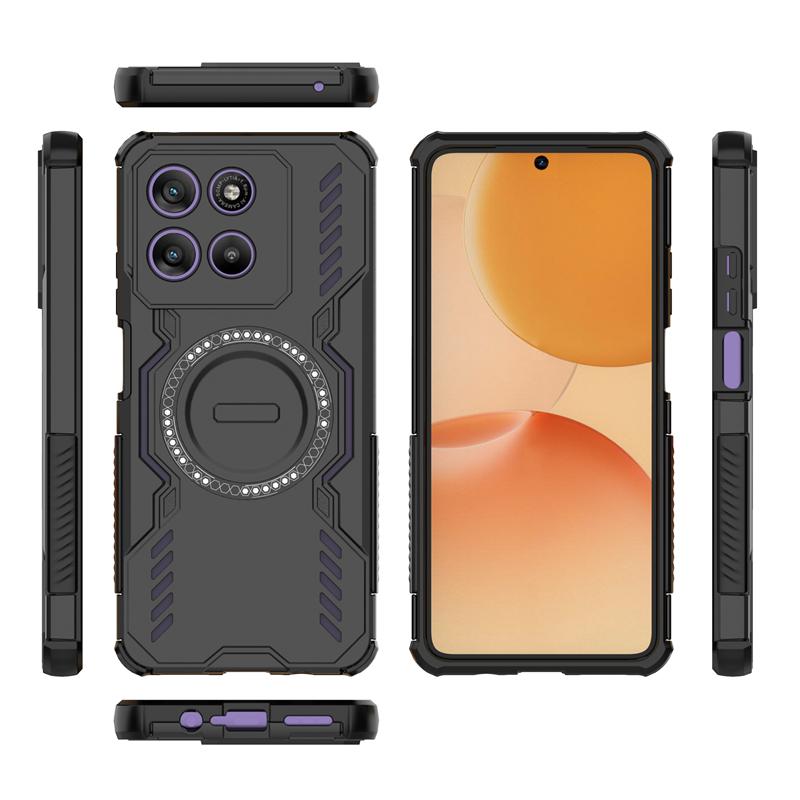 Custodia per Motorola Moto G57 Power Custodia per Moto G57 Power Armor con adsorbimento magnetico e ricarica wireless Custodia per Moto G57 Power