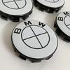 45/74/82mm Hood/Trunk Emblems + 68mm Wheel Hub Covers - Compatible with BMW 3/4/5 Series & X5/X6 (F Series) - Black/White DV1