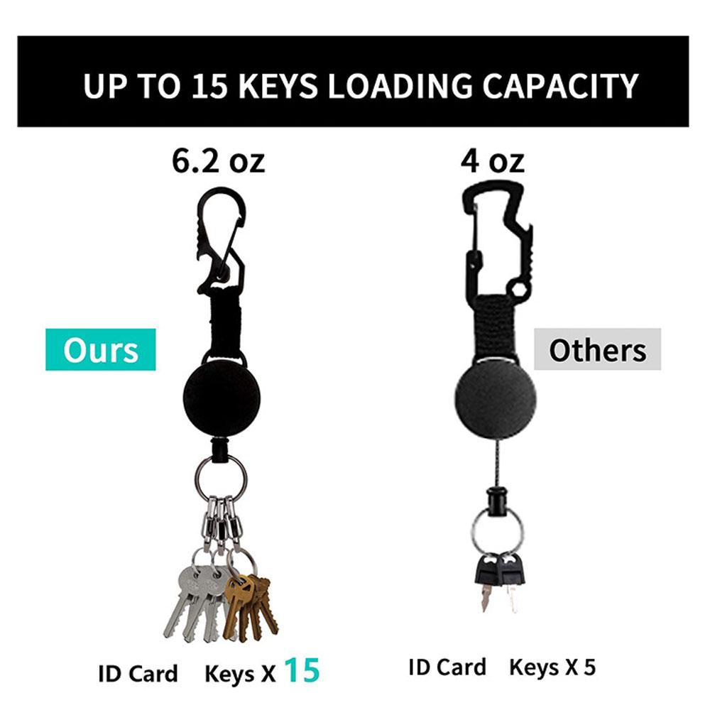 Keychain Tool Lanyard Clip Retractable Badge Holder Clip Key Ring Clips Badge Reel Clip Keychain