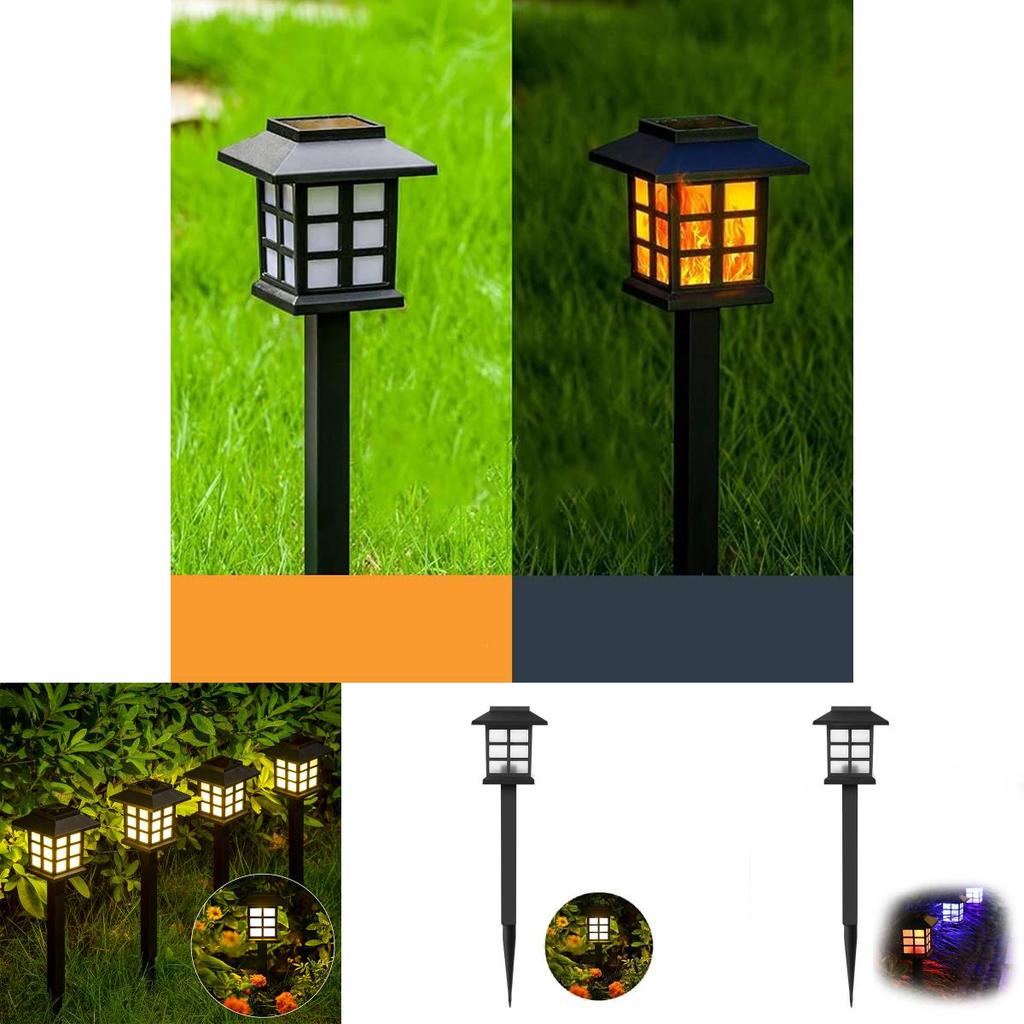 Retro Solarbetriebene Gartenlampe mit warmem Licht für Terrassen- und Wegdekoration