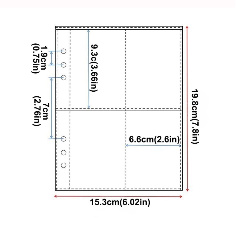PP Acid Free Photocard Binder Sheets A5 Photo Album Sleeves Photo Album Refill Pages 4pockets