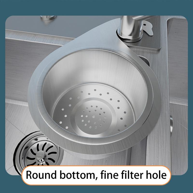 1Pcs Swan Sink Strainer Basket Stainless Steel Corner Sink Strainer Kitchen Sink Drain Basket for Kitchen Sink