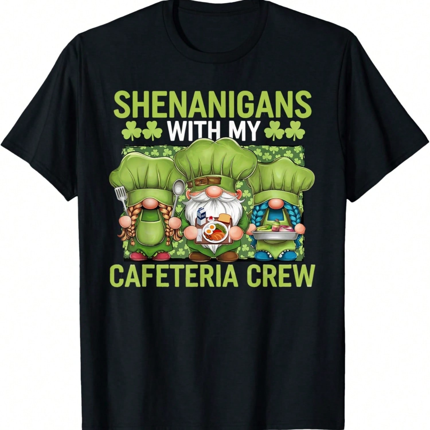 Cafeteria Crew St. Patrick s Day Lunch Lady Funny T-Shirt S разноцветный