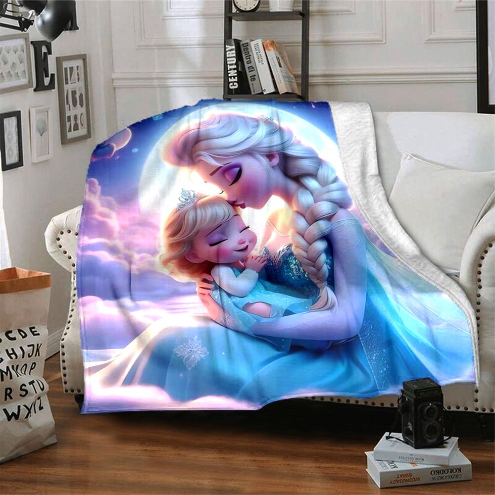 1Pc Elsa Anna'S Bond Blanket Soft And Comfortable Casual Warm Camping Travel Christmas Halloween Xmas Gift M928532