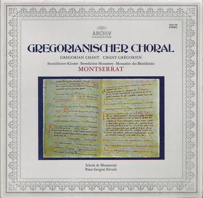 LP Record GREGORIAN - ESCOLANÍA DE MONTSERRAT - Gregorianischer Choral - Benediktin 2533158 Archiv Produkti 1974 Germany Obi Classical Used