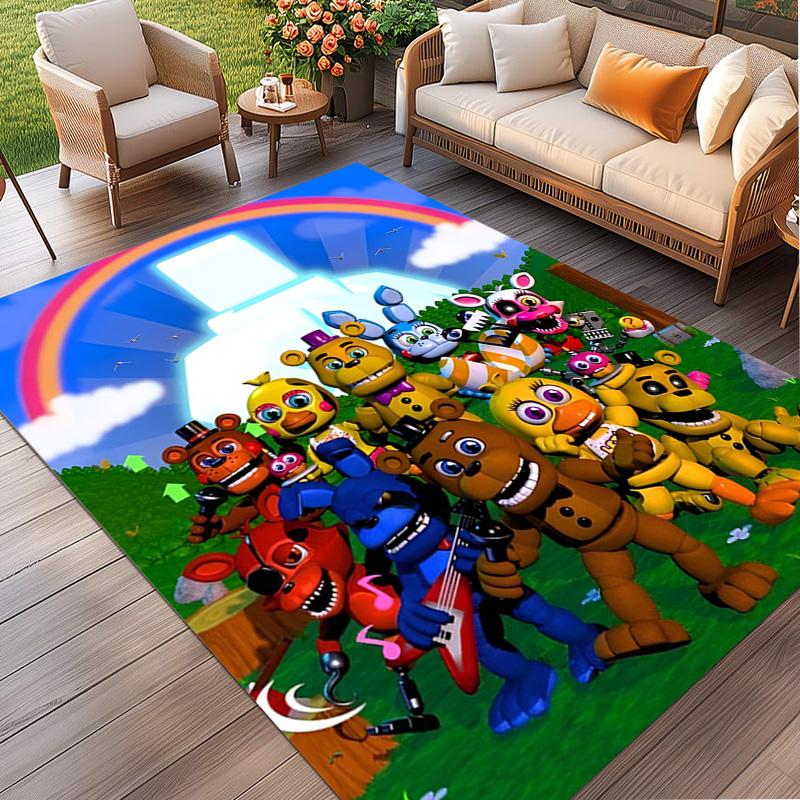 Five Nights at Freddy's Druckteppich, Waschbarer Bodenteppich, Für Eingangsbereich Schlafsaal Waschküche Büro Arbeitszimmer, Heimdekoration Geburtstag Weihnachtsgeschenk