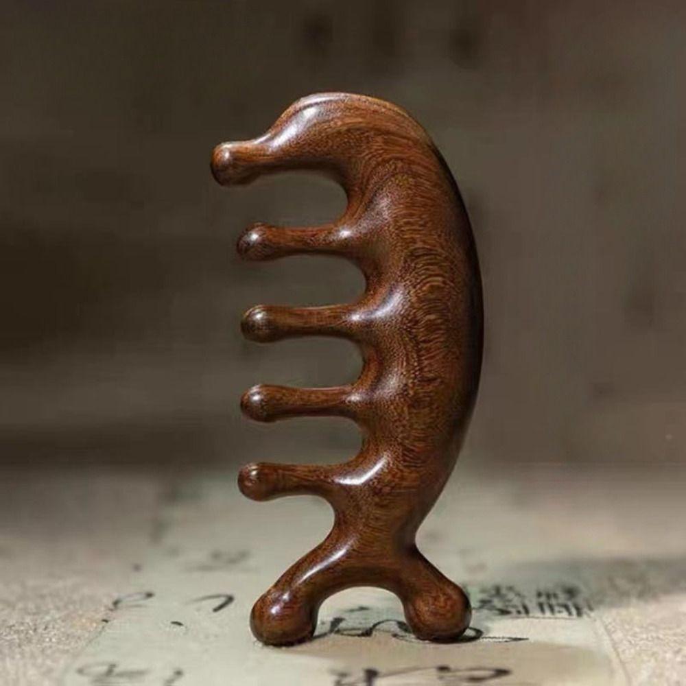 Blood Circulation Head Massage Comb Scalp Relax Sandalwood Hair Comb  Women/Girl