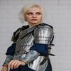 Female Paladin Armor Set Medieval Knight Costume for Women LARP Steel Body Fantasy Cosplay Suit Chainmail Dress Gift for Her