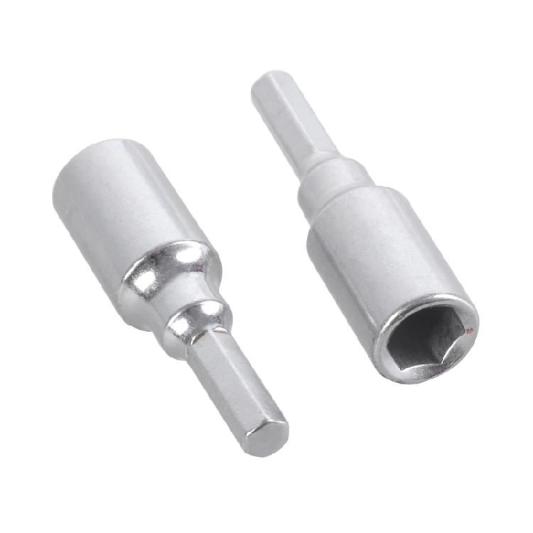Transducer Adapter 1/4inch Hex 6.35mm To 4mm Magnetic Adapter Sleeve Socket For Screwdriver Drill Bit Electronic