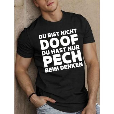 Europäische Größen Spaß Deutsches Herren Kurzarm T-Shirt Sommer T-Shirt Top