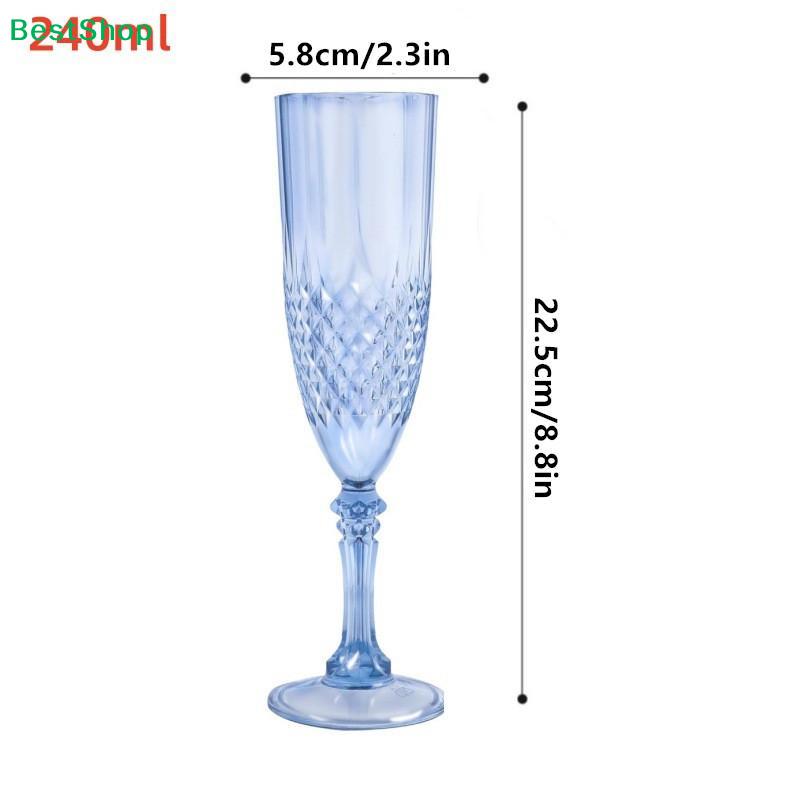 Light Blue Crystal Champagne Flutes - Textured Stemmed Glassware for Wedding, Party & Home Bar