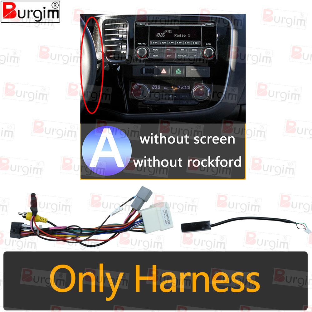 

Рамка для автомагнитолы 2DIN 9 дюймов для Mitsubishi Outlander 3 2012- (праворульный), Проводка, Кабель питания, Декодер Canbus only cable-A