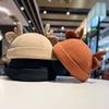 Solid Color Melon Skin Hat Cotton Beanie Hat Unisex Landlord Hat  Outdoor