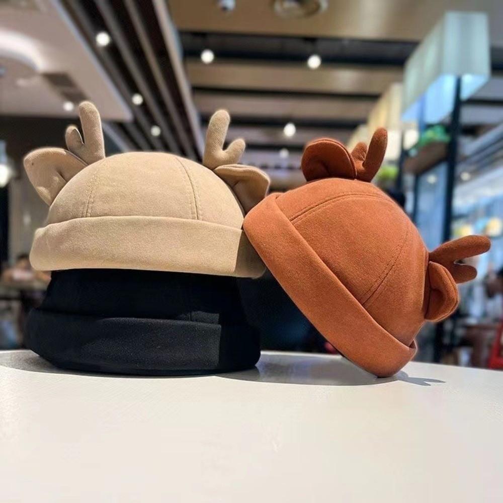 Solid Color Melon Skin Hat Cotton Beanie Hat Unisex Landlord Hat Outdoor