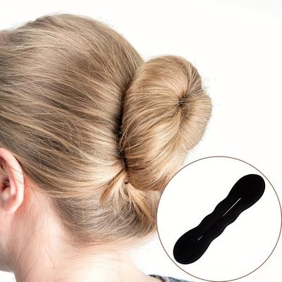 2 Peças Modelador de Coque - Anel de Esponja Antiderrapante para Cabelos Longos Lisos Ondulados e Finos Acessórios de Styling