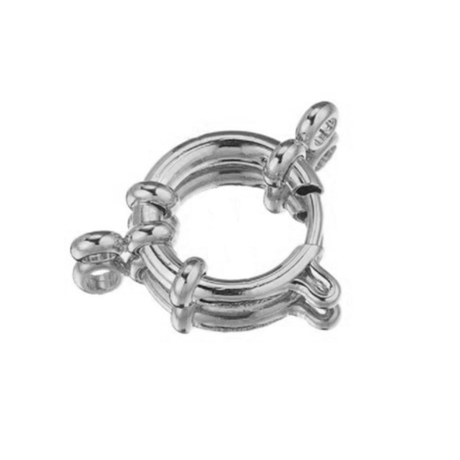 

2 Piece 316 Stainless Steel Bolt Spring Ring Clasps Round Hooks For Bracelet Necklace Connectors DIY Jewelry Making Findings 12mm серебряный