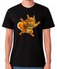 Himmelsstürzendes Eichhörnchen Abenteuer Grafik Unisex T-Shirt Tauch Fliegen Tauch Tee