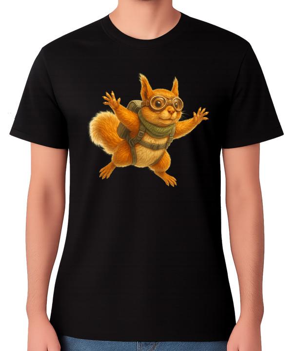 

Skydiving Squirrel Adventure Graphic Unisex T-Shirt Dive Flying Diving Tee 5XL різнокольоровий
