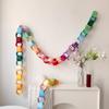 100pcs/set Colorful Paper Chain Garland Strips with Double Sided Tape DIY Paper Chains for Birthday Wedding Kids Party Decor