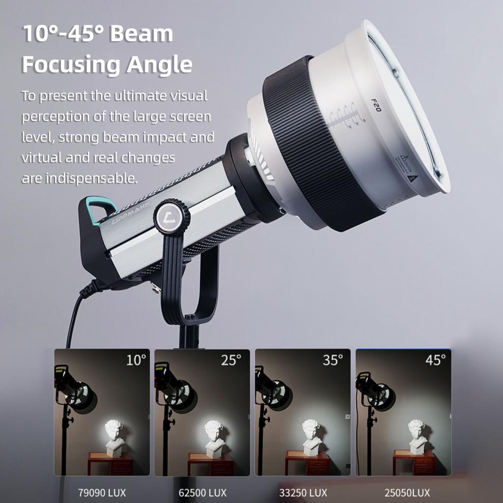 LIPPMANN F20 9 İnç Fresnel Lens Bowens Montajı 10 derece - 45 derece Optik Odaklama Adaptörü 10 Kat Daha Parlak