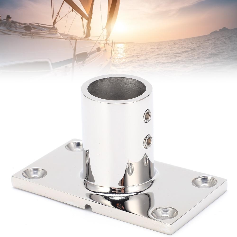 90 Degree Stanchion Base Marine Grade Tube Base Durable Handrail Fitting  Yacht