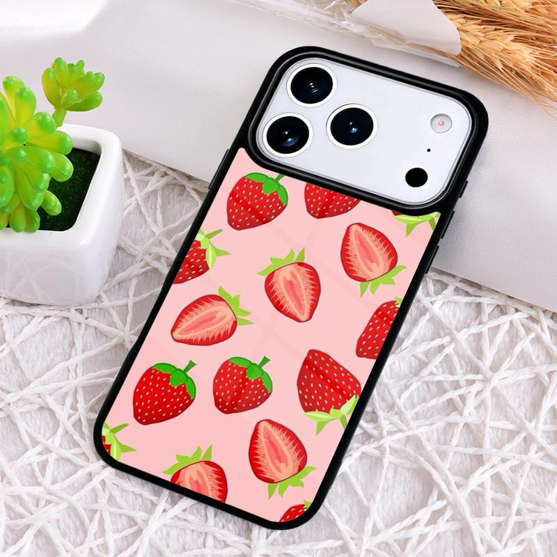 Strawberry Art Tropic Shockproof Phone Case for iPhone 17 Air 16e 15 11 12 14 13 Pro Max Cover Coque