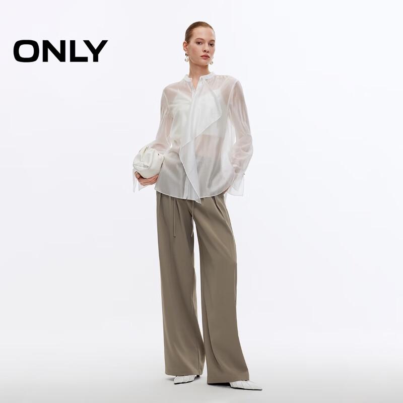 ONLY 2026 Spring Elegant Pearl Button Flared Sleeve Blouse