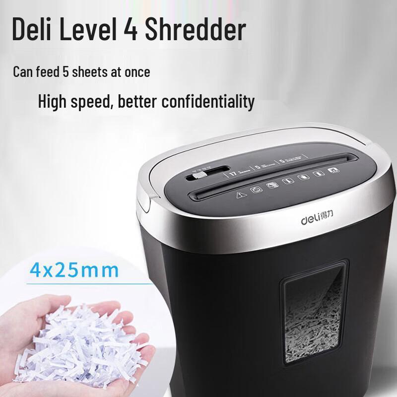 Deli 9929 Electric Silent Paper Shredder CN plug (adapter included)