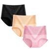 Set of 3 High-Waisted Women's Jacquard Panties - Sexy, Postpartum Abdomen Control, Hip Lift Design.