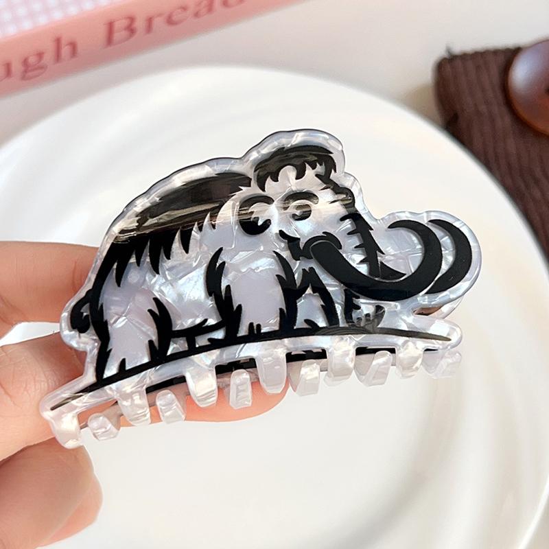 Mammoth Chameleon Hair Claw Adorable Animals Acrylic Hair Claw Clips Hair Accessories For Women Girls