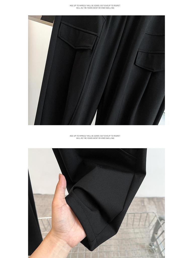 2025 Herbst Übergröße Mehrfach-Taschen Schlankmachende Cargo-Knöchelhose