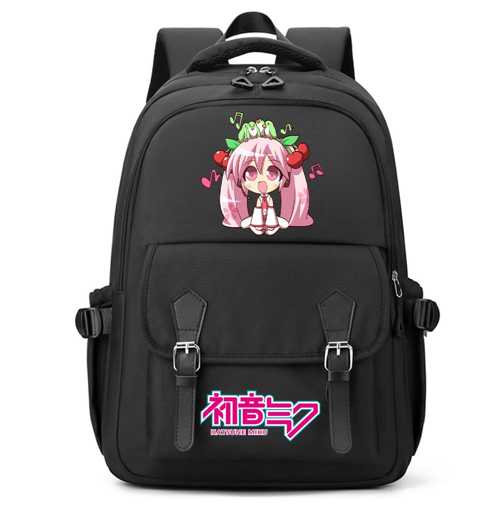 Anime Hatsune Miku Printed Large Capacity Backpack for Teenger Student Girl Boy Schoolbag Bookbag Women Waterproof Travel Bag Bookbag Mochila Gift