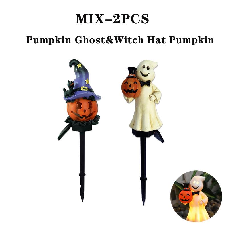 Solar Powered Halloween Pumpkins Outdoor Lights Creative Atmosphere Layout Waterproof Courtyard Garden Scenery Decoration