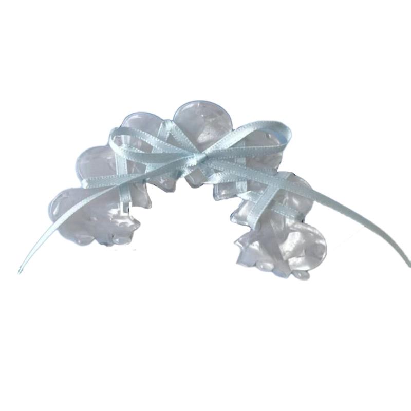 Versatile Acrylic Hair Claw Ballet Style Ribbon Tie Bowknot Acetate Claw Clips Stylish Headwear Hair Accessory for Women