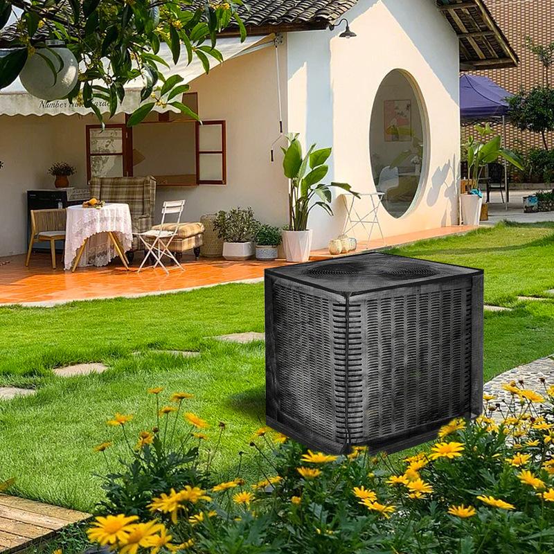 All-Season Outdoor AC Cover - Black Mesh, Sleek Design for Window Units, Weather Resistant Shield