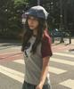 Loginaenloji Rnr Dot Point Ragian T-Shirt Gray-Wine