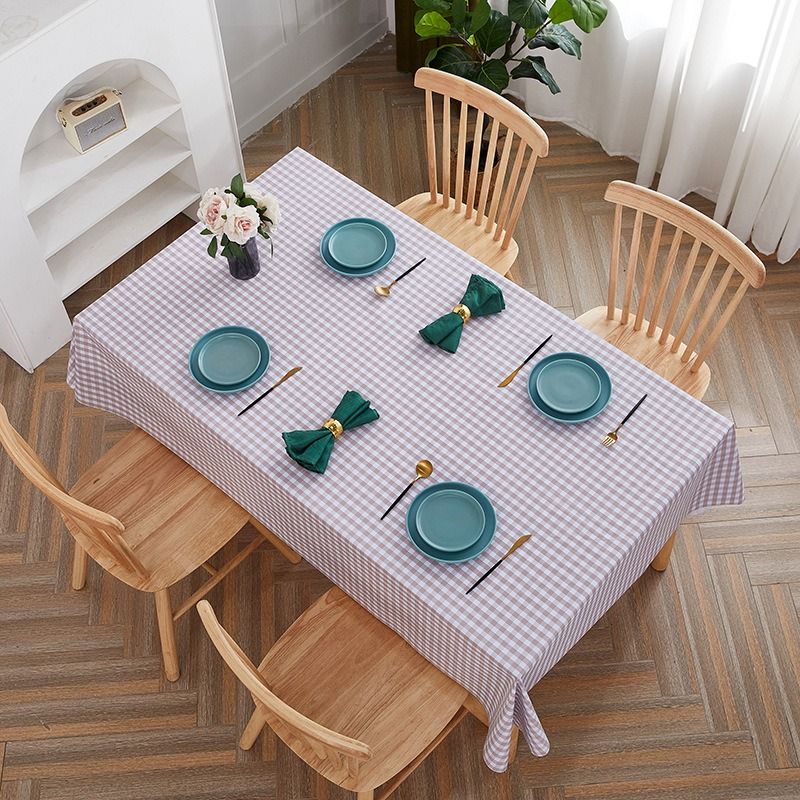 PVC Tischdecke Wasserdicht und Ölfest Waschfrei Pastoral Schreibtisch High-End Esstischdecke Kaffeetisch Tischmatte Ins Style Rechteckig
