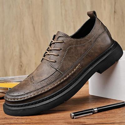 Zapatos de cuero para hombre Derbys Zapatos de conducción casuales