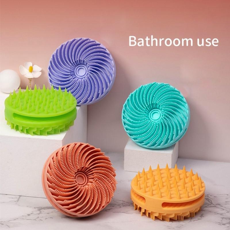Double Sided Silicone Bath Brush For Gentle Exfoliation And Deep Cleansing With Ergonomic Handle