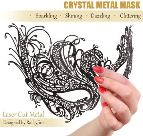 Maskerade Venezianische Masken für Damen, Sexy Augenmaske für Maskenball, Kostümmaske für Cosplay, Abschlussball, Karneval