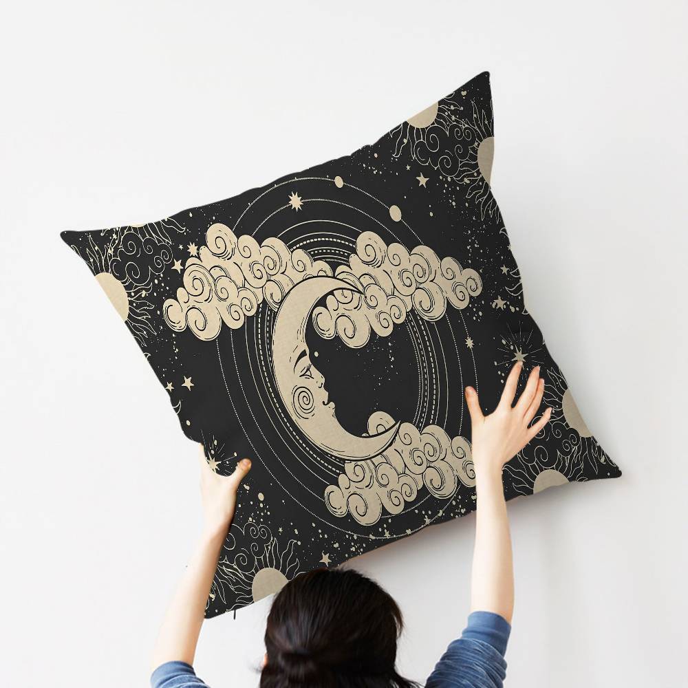 Hippie Sonne Gesicht Kissenbezug Sofakissenbezug Heim Zimmer Dekoration Kinder Geschenk
