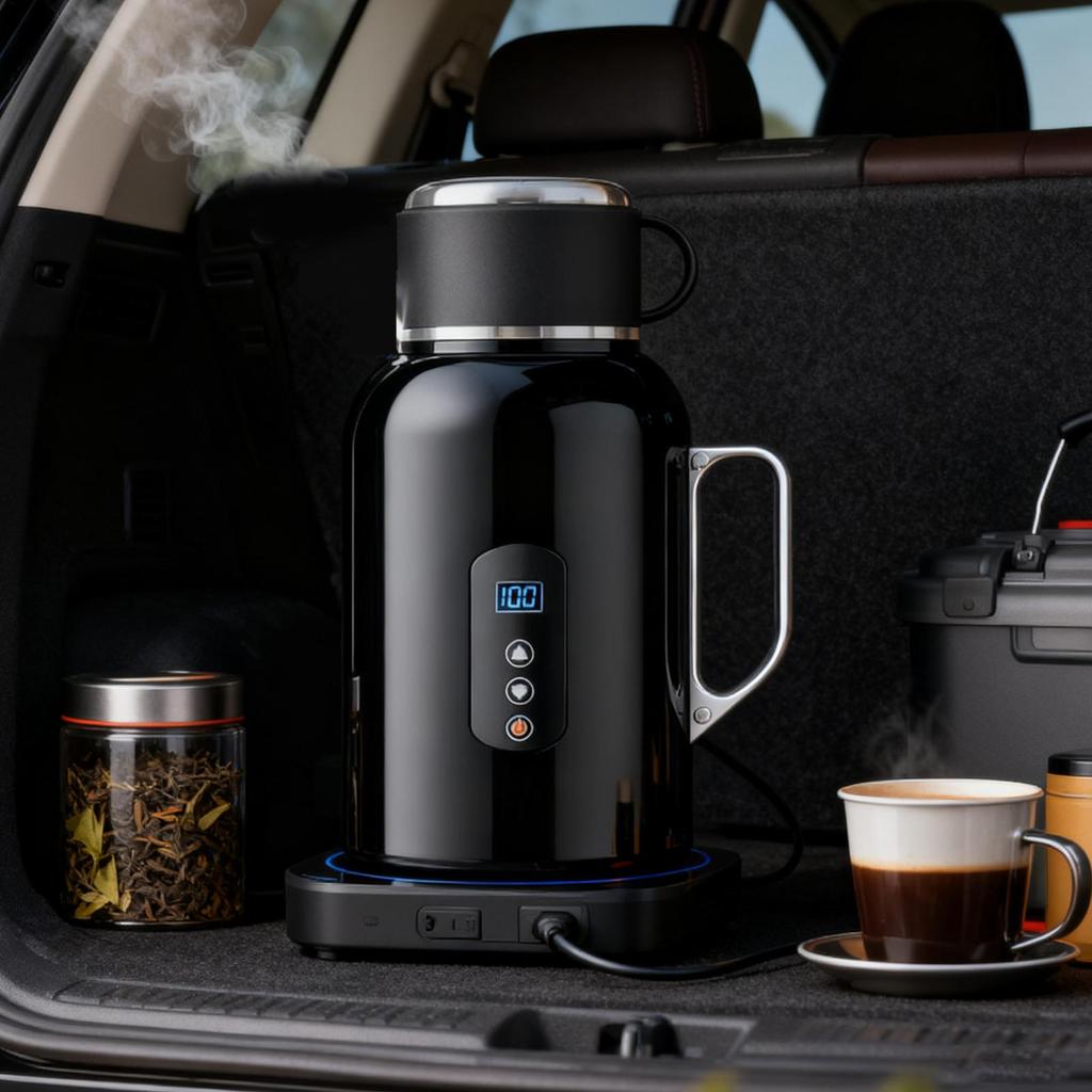 12V24V Car Electric Kettle Portable Car Heating Cup 1500Ml Electric Tea Pots Intelligent Adjustable Temperature Thermal Cup