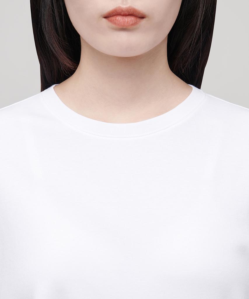 MUSINSA STANDARD WOMAN Women'S Crew Neck Crop T-Shirt [White]