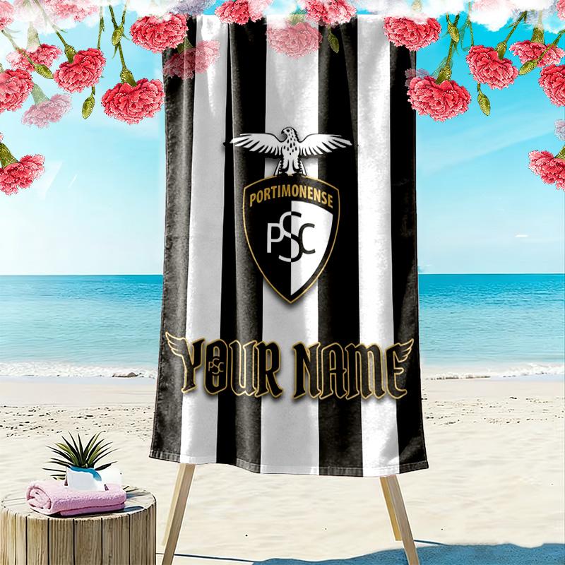 Name Custom Portimonense SC Print Beach Towel, Large Soft Quick Dry Towel for Beach Camping Swimming