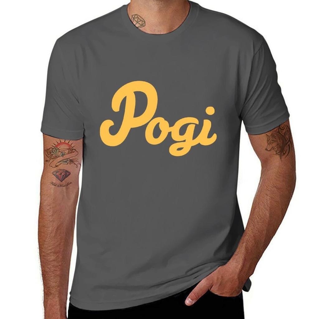 Yellow Pogi Tshirt Fashion Print Casual Short Sleeve Tshirt