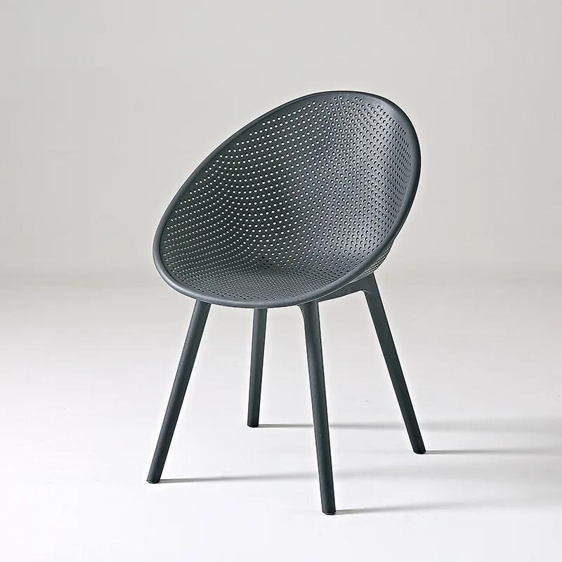 Nordic Household Creative Rocking Chair Back Makeup Chair Plastic Dining Chair Modern Living Room Recliner Minimalist