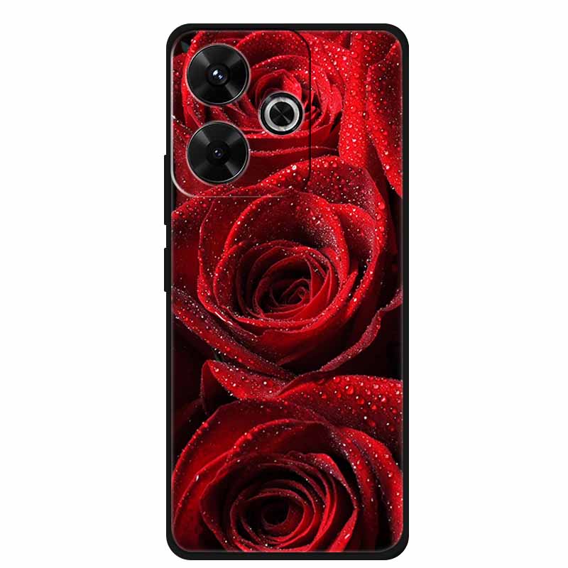 Phone Case For POCO M6 4G Back Cover Case M6Plus Black Silicone Soft Coque For Xiaomi Redmi 13 13x Poco M6 Plus Case M 6 Plus