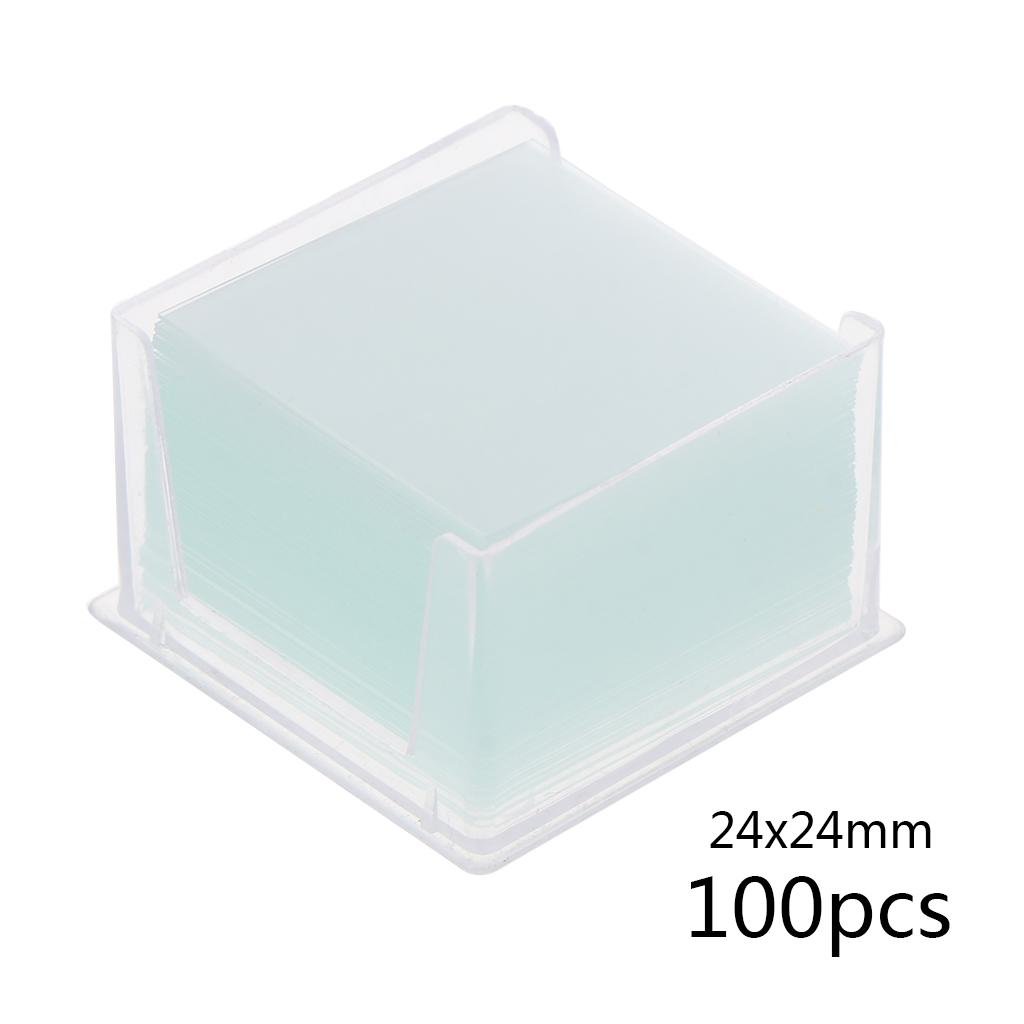 Vetrini Quadrati Trasparenti in Vetro Coprivetrini per Microscopio Vetrini Quadrati in Vetro per Microscopio Accessori per Strumenti Ottici